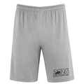 Grey shorts with 2026 Bison Alberta Summer Games logo printed left thigh