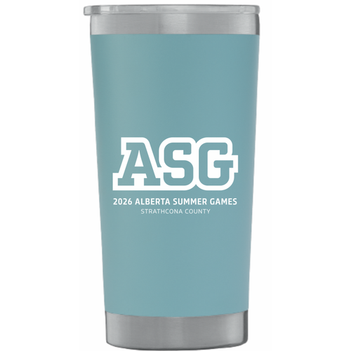 Icy Blue Tumbler with ASG 2026 Alberta Summer Games Logo in White