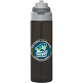 Black Water Bottle with Round Alberta Summer Games Logo 